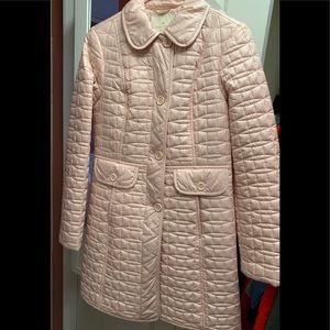 Kate Spade Quilted coat in pink P/S size. Like New